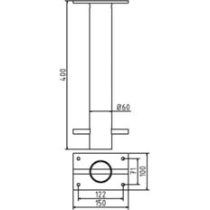 Ground socket for#foldable barrier posts