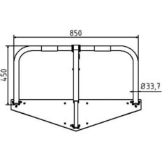 Car-park barrier hoop#foldable with Euro profile#lock cylinder