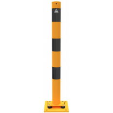 Barrier posts#steel post Ø 76 x 2,6 mm#sides tiltable#yellow / black