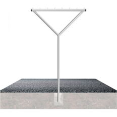 Laundry drying stand#Y-shape, made of steel tube#Ø 60 mm