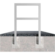 Lean-on hoop made of steel tube#Square tube 60 x 60 mm