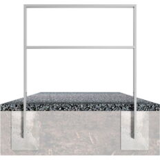 Lean-on hoop made of steel tube#Square tube, 80 x 20 mm