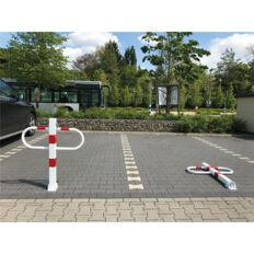 Passage and#car-park barrier#foldable with Euro#profile cylinder lock