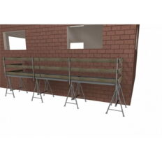 Guard-railing post #made of Ø 48 mm tube
