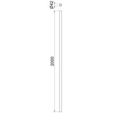 shaft tube Ø 42 x 1.5 mm#galvanized