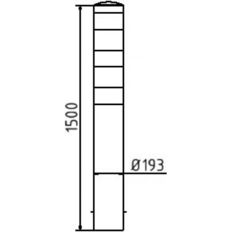 Bollard #steel tube Ø 193 x 3,6 mm#yellow / black