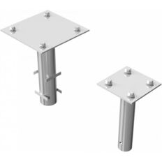 Set of ground sockets with ground anchor plate for main and supporting posts