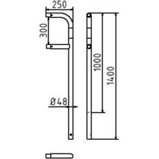 Protective railing#Steel tube Ø 48 mm