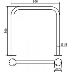 Stainless steel hoop#Ø 48 mm#for casting in concrete