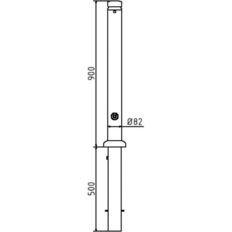 Ornamental bollard#Series 482B#Ø 82 mm