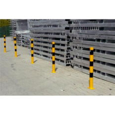 Barrier post#steel tube Ø 76 x 2,6 mm#yellow / black