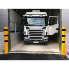 Bollard #steel tube Ø 152 x 3,2 mm#yellow / black