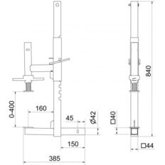 SET#with 1 multi safety clamp #and guardrail post