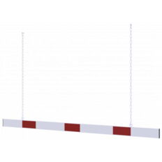 Barrier#aluminium profile#white coated /#red reflecting