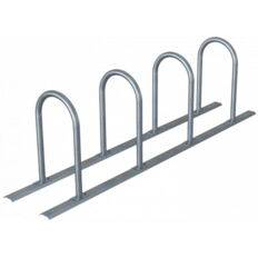 Bicycle rack - row arrangement#lean-on hoop as round hoops Ø 48 mm