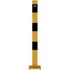 Barrier posts#steel tube Ø 70 x 70 mm#detachable, removable#yellow / black