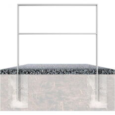 Lean-on hoop of flat bar steel#80 x 12 mm