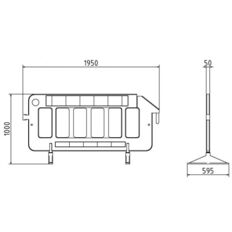 Crowd barrier #made of plastic