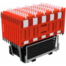 SET #with 20 panel fence#and 21 base plates#on twin pallet