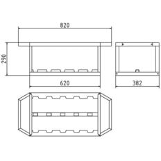 Transport rack #for 5 folding panels