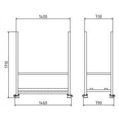 Storage and transport pallet#for 30 traffic panels