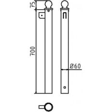 Border railing with cross bar made#of flat bar steel