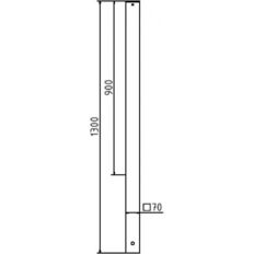 Ornamental bollard#steel tube 70 x 70 mm#series 4071B