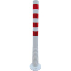 Flexipost white#red refl. stripes#Ø 80 mm