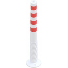 Flexipost white#red refl. stripes#Ø 80 mm