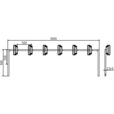 Bicycle rack – serial parking