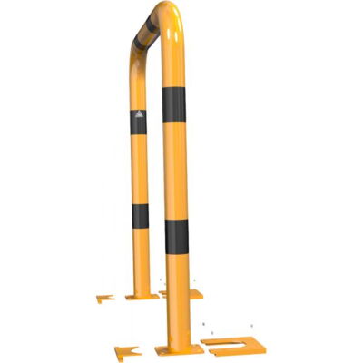 Anti-nudge hoop#removable#steel tube Ø 76 mm#yellow / black