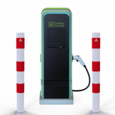 Barrier bollard#as e-charging station protection