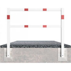 Stationary access barriers#welded#with top and quarter-bent bar