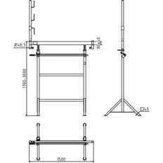 Crank-operated scaffolding jack K1200