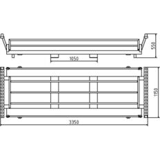 Twin pallet #for 30 mobile fences #and 30 base plates