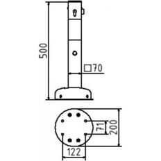 Collision-proof#barrier post foldable#with Euro profile#cylinder lock