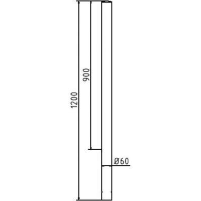 Stainless steel post#Ø 60 mm