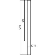 Stainless steel post#70 x 70 mm