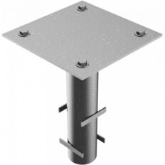 Ground socket with ground anchor plate for main support