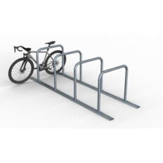 Bicycle rack - row arrangement#lean-on hoop made of steel tube Ø 48 mm