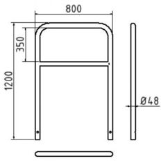 Stainless steel hoop#Ø 48 mm
