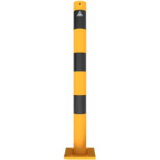 Barrier posts#steel tube Ø 76 x 2,6 mm#detachable, removable#yellow / black