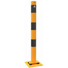 Barrier posts#steel post Ø 76 x 2,6 mm#sides tiltable#yellow / black