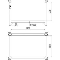 GS tested pallet #1.05 m x 0.68 m #DP suitable for flat pallets