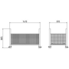 Mesh box pallet#1,30m x 0,70m x 0,70m