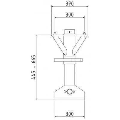 End piece with spindle for heavy duty formwork