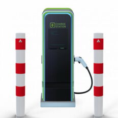Barrier bollard#as e-charging station protection