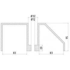 Park and guide barrier#yellow / red#0,55 m