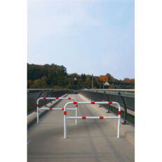 Access barriers#removable and revolving#with triangular locking mechanism#with quarter-bend bar