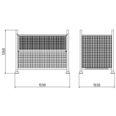 Transport box #for 44 flat beacon feet #or 28 foot plates